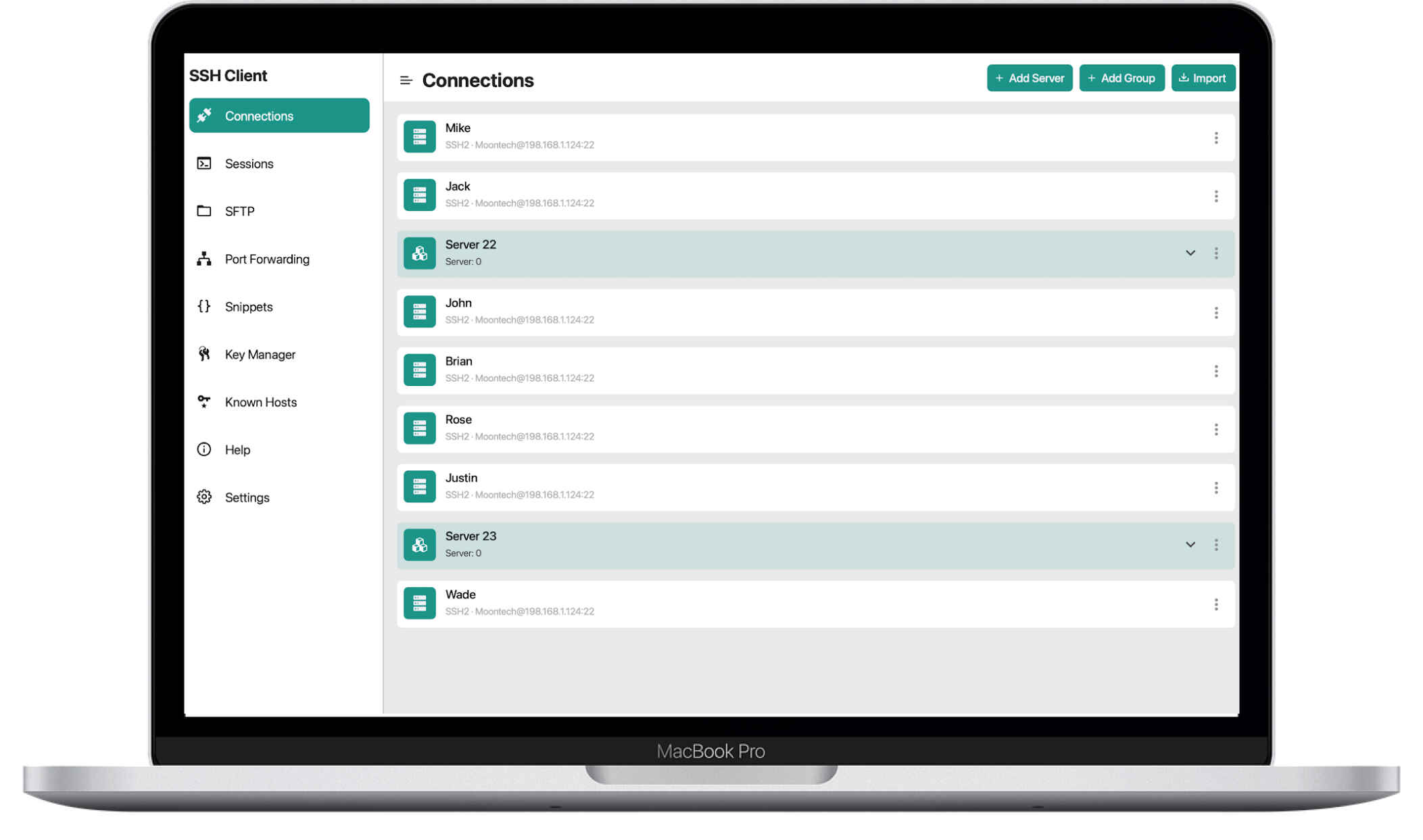 SSH (Secure Shell) Client App